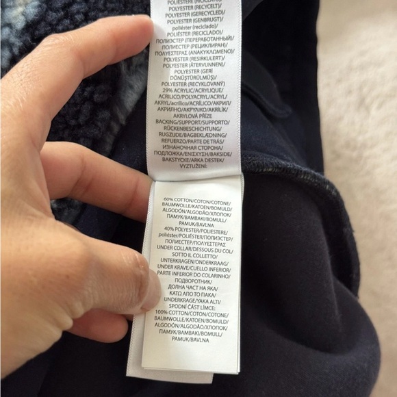 PRL x Naiomi Glasses Fleece Pullover Leather Trimmed Size L - Picture 9 of 13